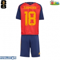 Spania Martin Zubimendi #18 Hjemmedraktsett Barn VM 2026 Kortermet (+ Korte bukser)